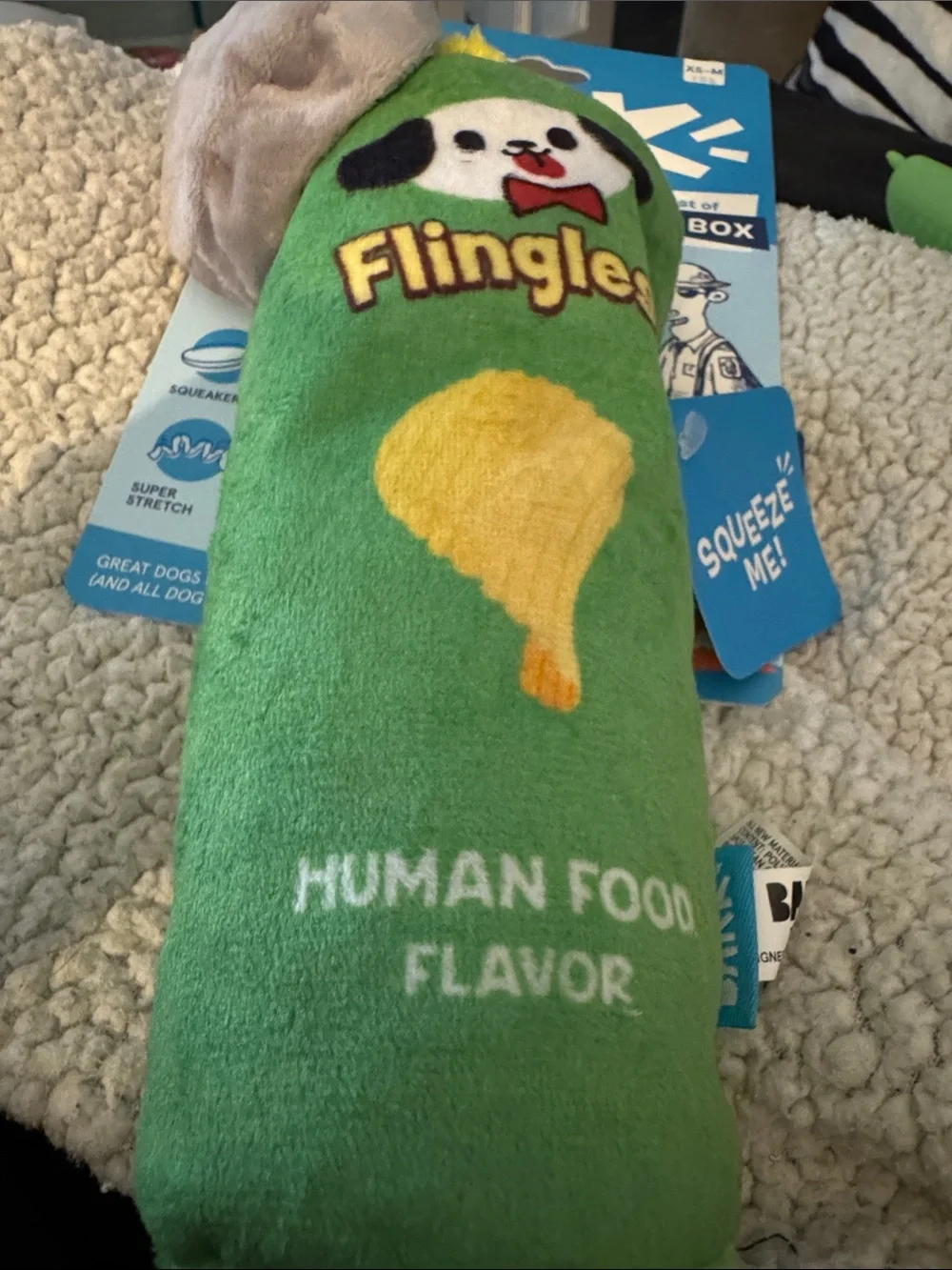 Bark ‘Flingles Can’ Plush Tug Dog Toy
